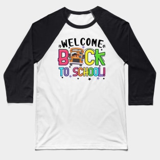 Welcome Back to School First Day of School Kids School Bus Baseball T-Shirt